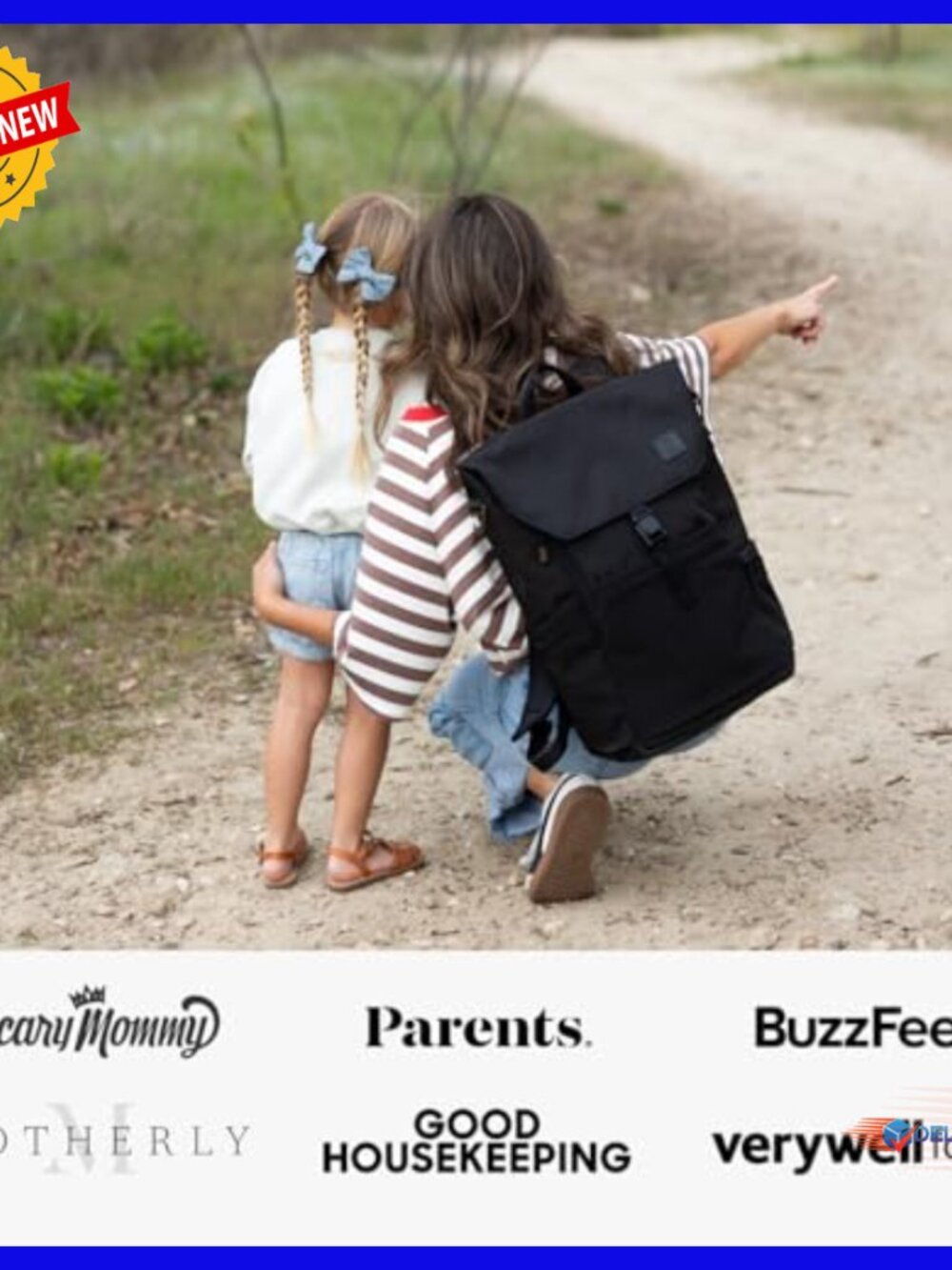 Water-Resistant Diaper Backpack with Changing Pad, 20L Travel Bag - Picture 2 of 6